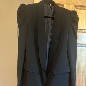 Black puff sleeve blazer